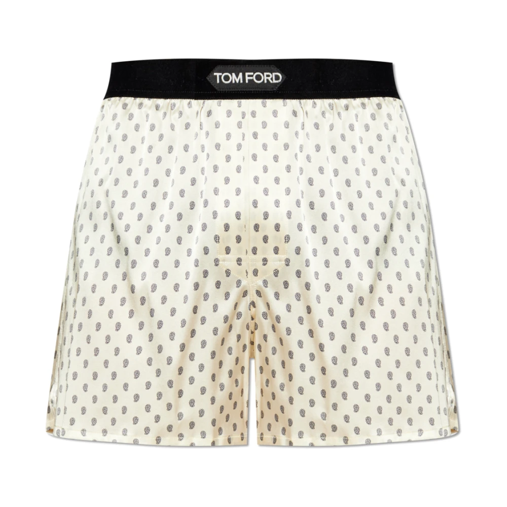 Tom Ford Men's Beige Silk Boxer Shorts