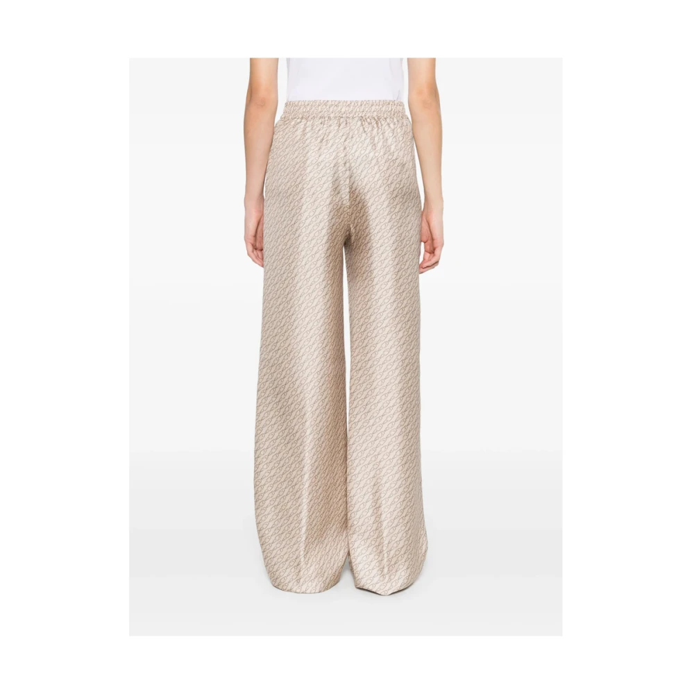 Herno Elastische Taille Koordbroek Beige Dames