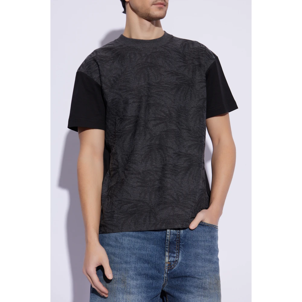 Palm Angels T-shirt met logo Gray Heren
