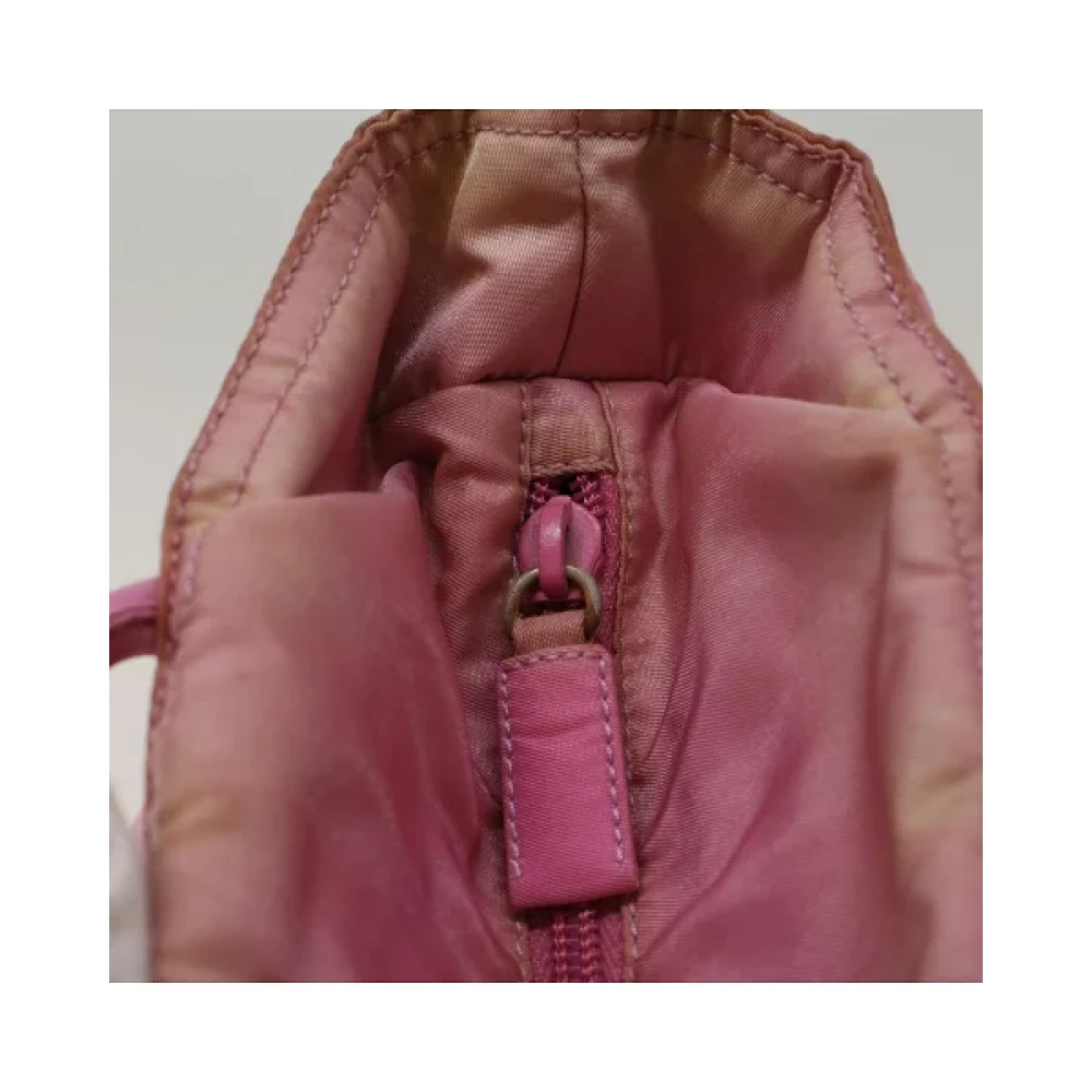 Prada Vintage Pre-owned Nylon handbags Pink Dames