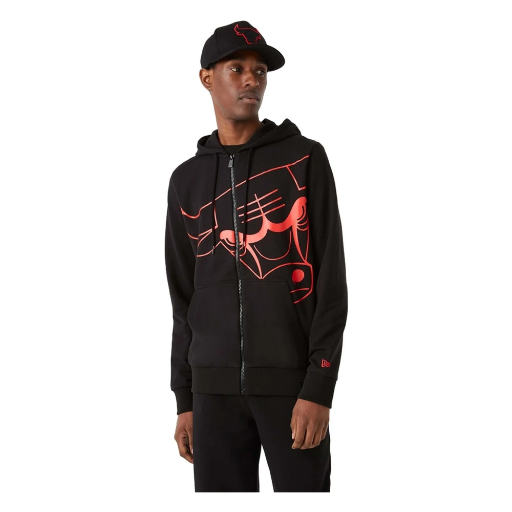 New era NBA Enlarged Logo ZF Hoody Chibulls Hoodie Black Heren