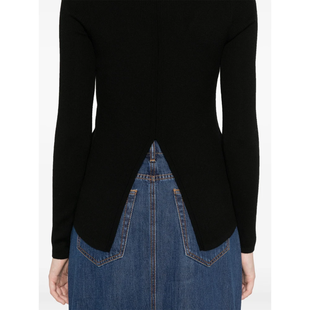 P.a.r.o.s.h. Zwarte Gebreide Top Black Dames