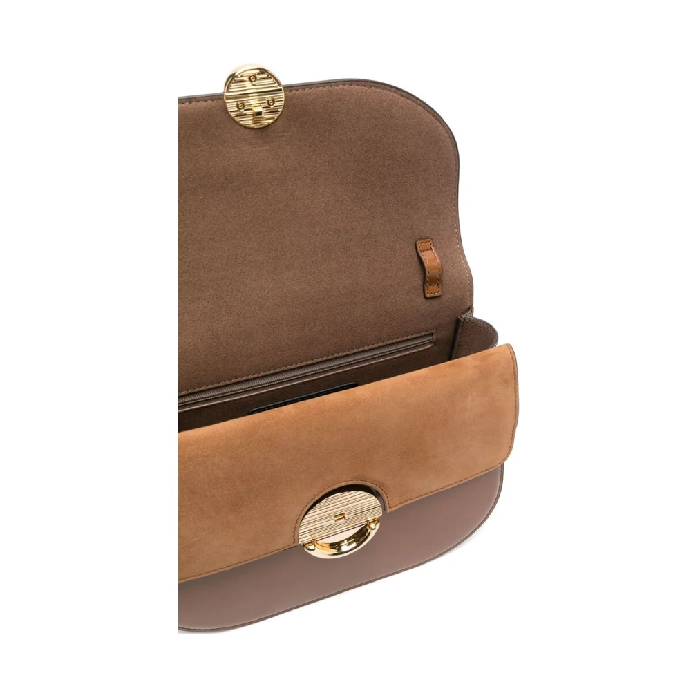 Furla Bruine Schoudertas met Push-Lock Brown Dames