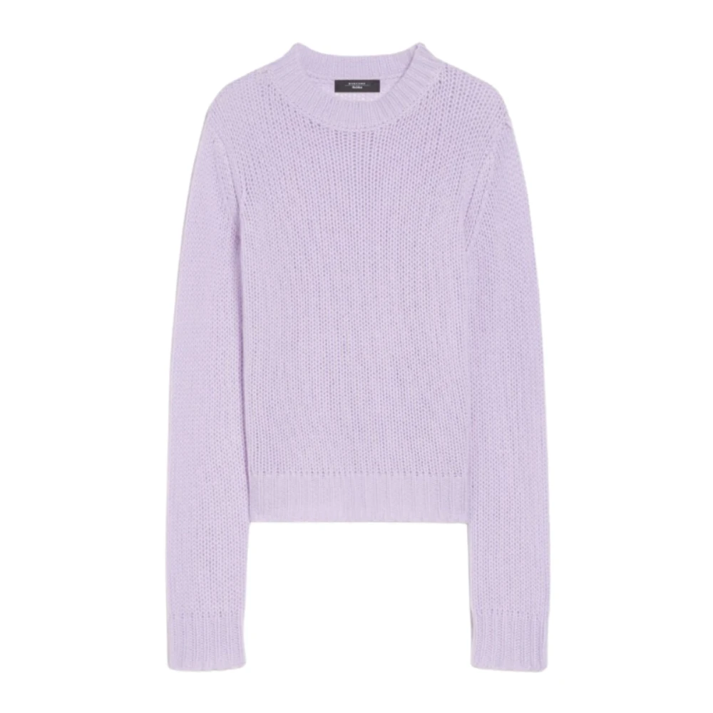 Max Mara Weekend Kasjmier Ronde Hals Sweater Lila Purple Dames