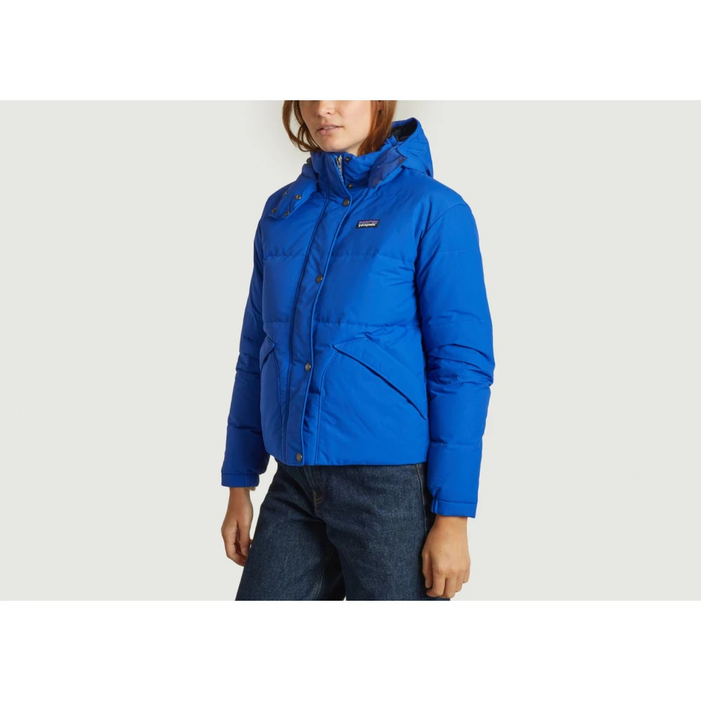 Patagonia Gerecyclede Downdrift Jas met Capuchon Blue Dames