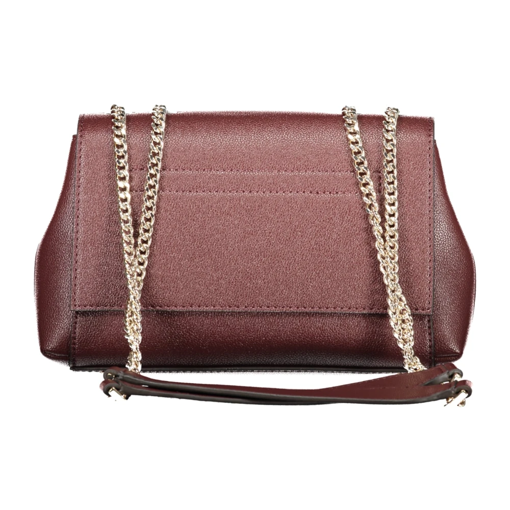 Guess Bruine Eco Leren Ketting Schoudertas Brown Dames