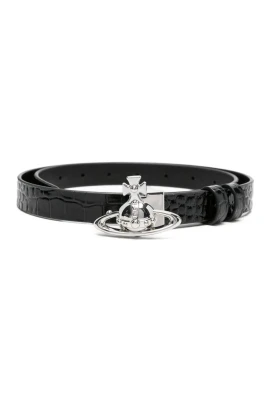 Logo-Buckle Läderbä