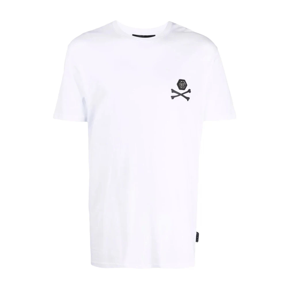 Philipp Plein Casual Wit Ronde Hals T-shirt White Heren