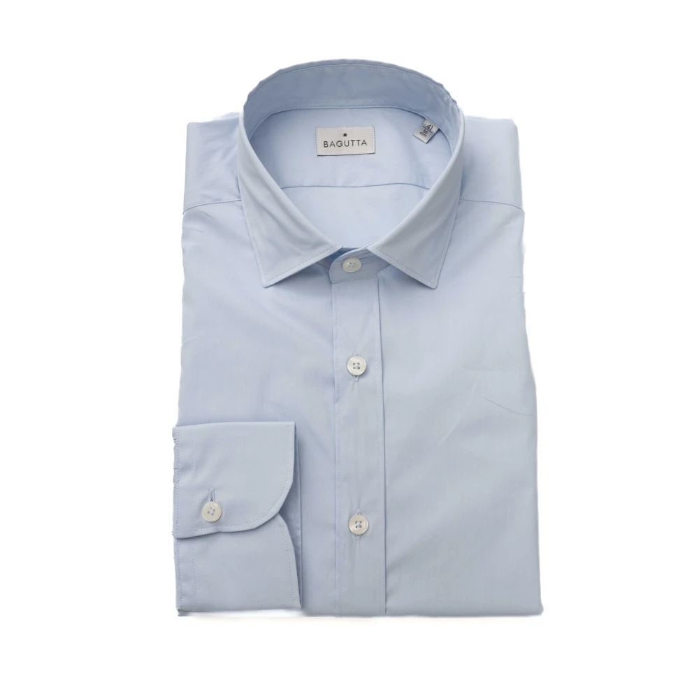 Bagutta Slim Fit Franse Kraag Overhemden Blue Heren