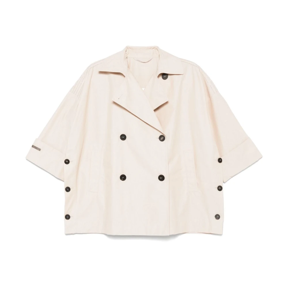PESERICO Beige Buitenkleding Elegantie Comfort Chic Beige Dames