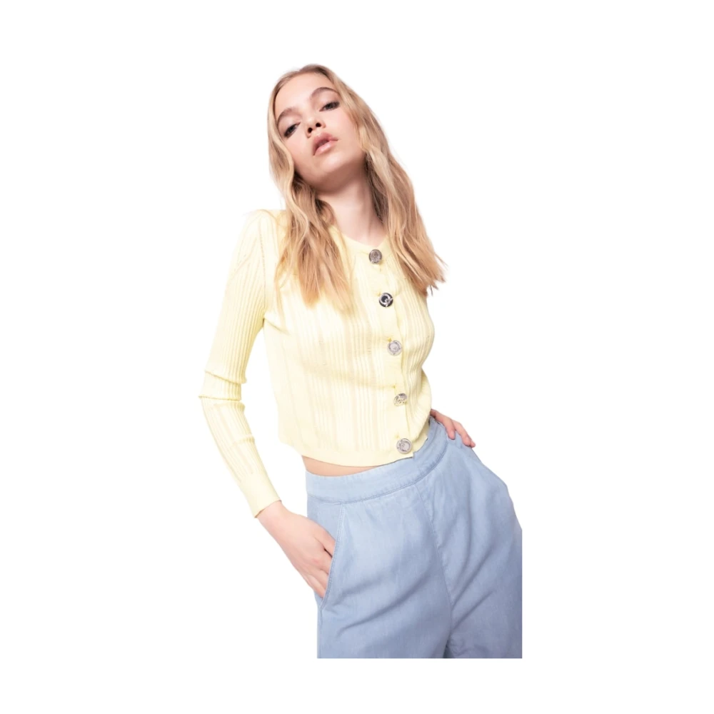 pinko Stijlvolle Cardigan voor Vrouwen Yellow Dames