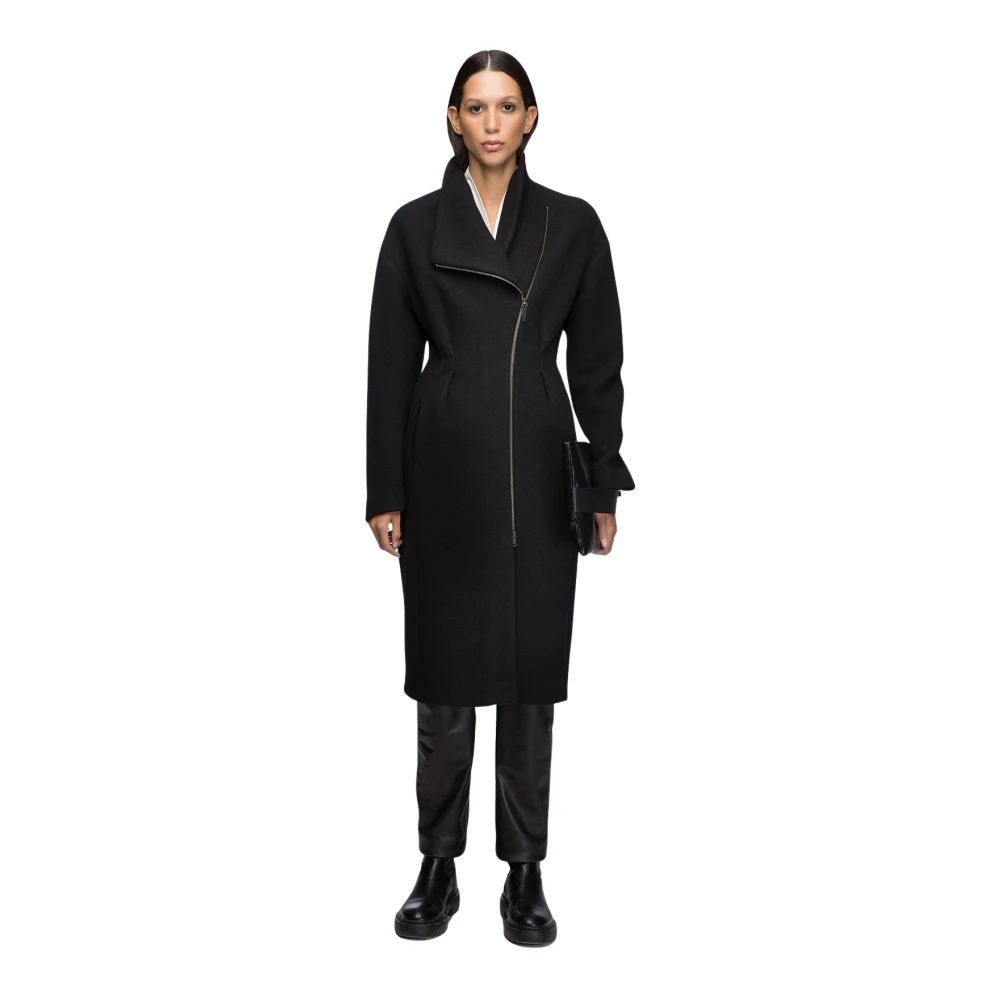 VSP Matilde Zwarte wollen jas Black Dames