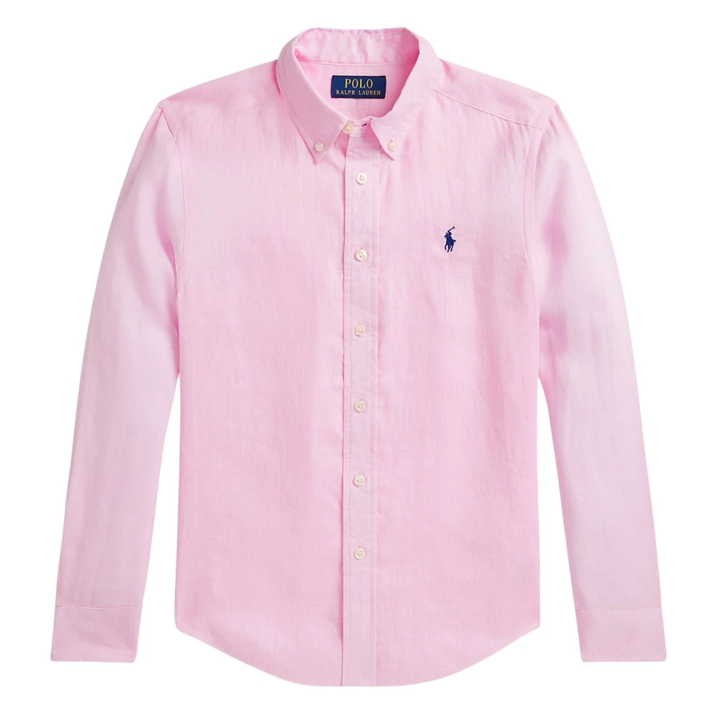 Ralph Lauren Boys Pink Shirts,, Linen Shirt In Size 4 Y