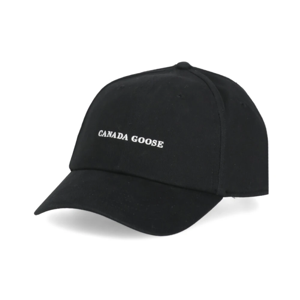 Canada Goose Zwarte Katoenen Baseballpet met Logo Black Heren