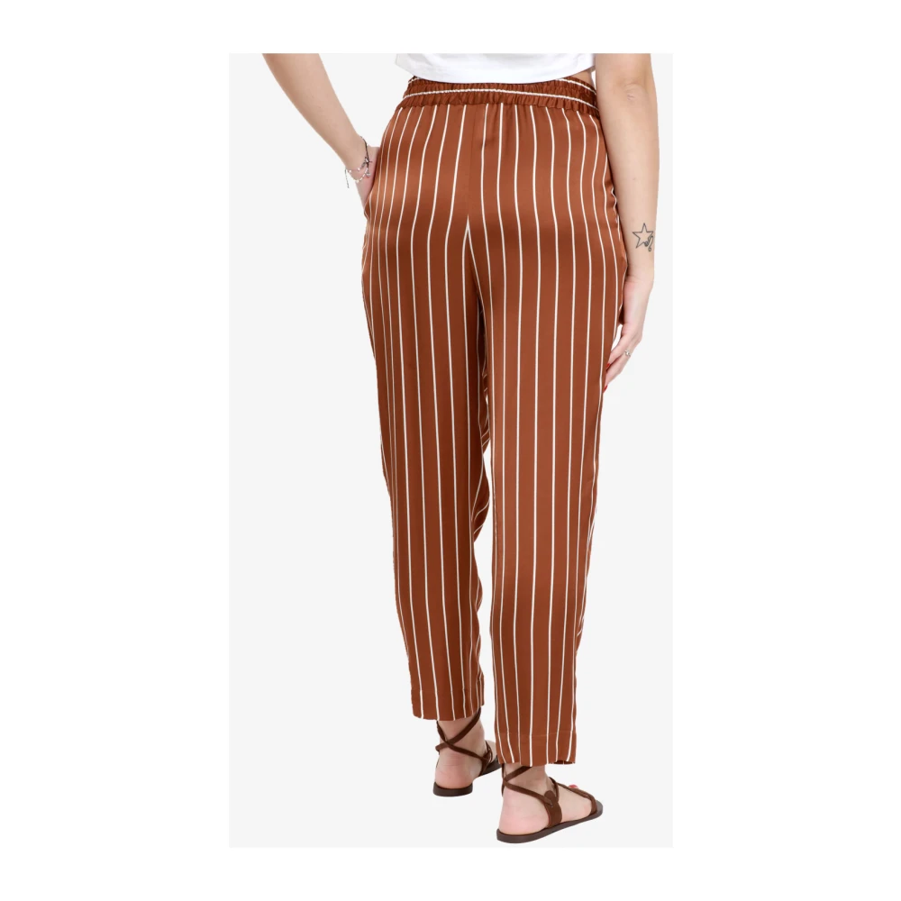 Semicouture Wide Trousers Brown Dames