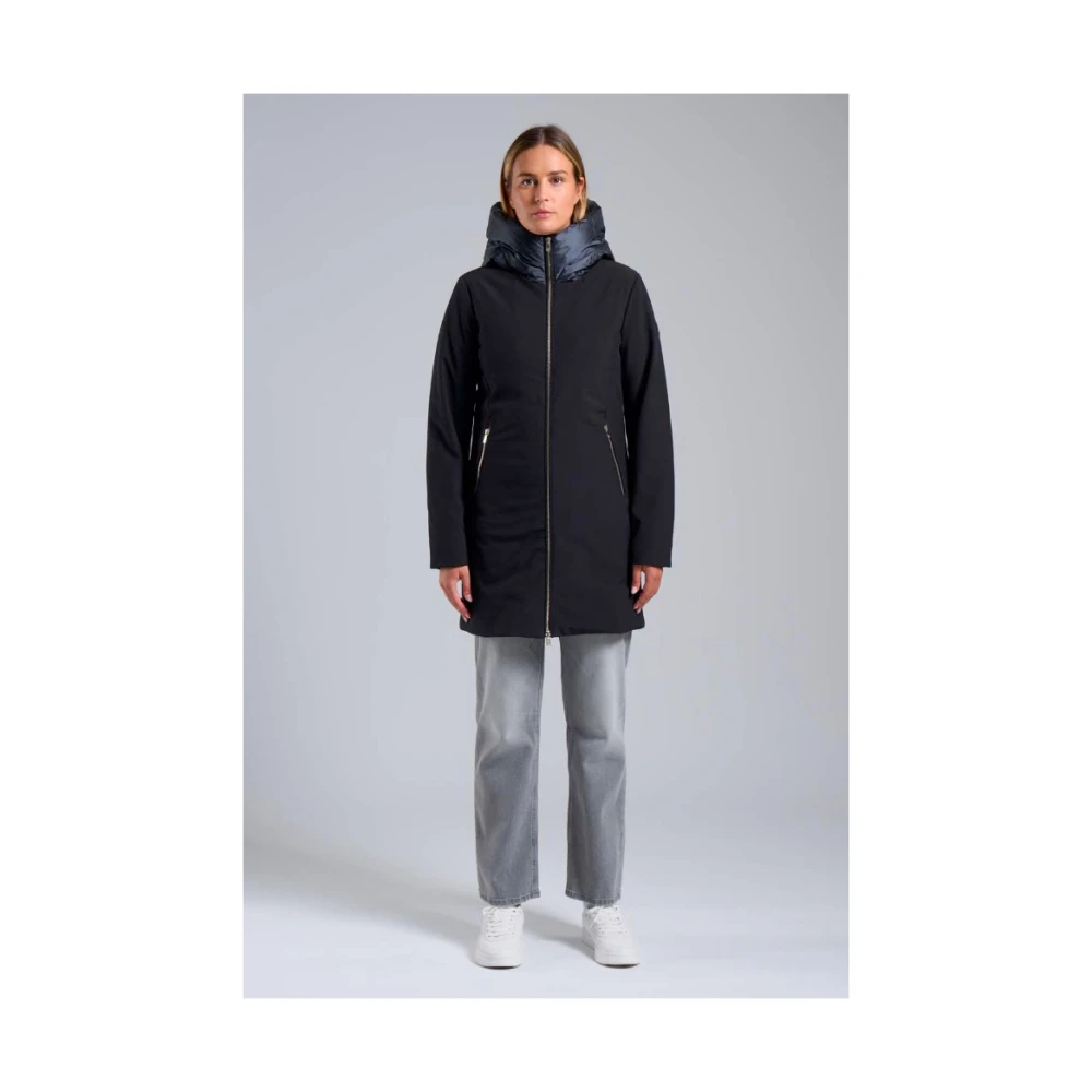 Ciesse Piumini Zwarte Slim Fit Gewatteerde Nylon Jas Black Dames