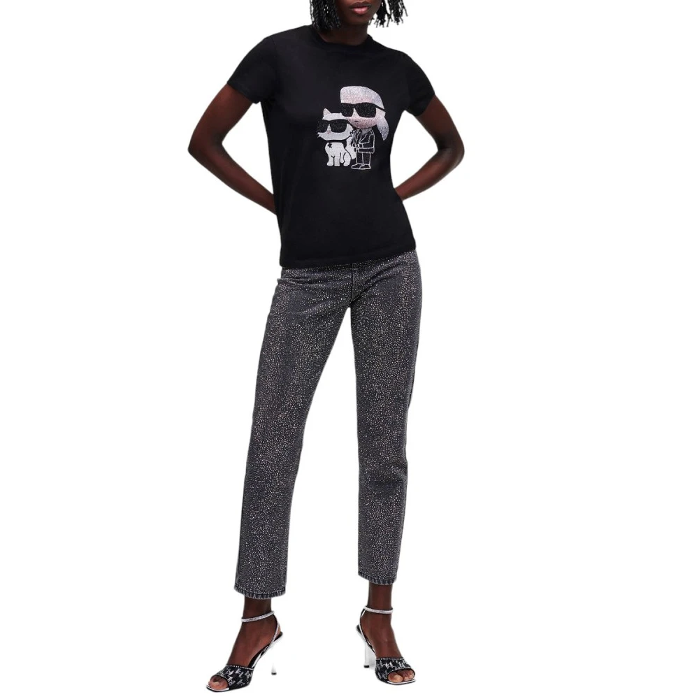Karl Lagerfeld Iconic 2.0 RS T-shirt Zwart Black Dames