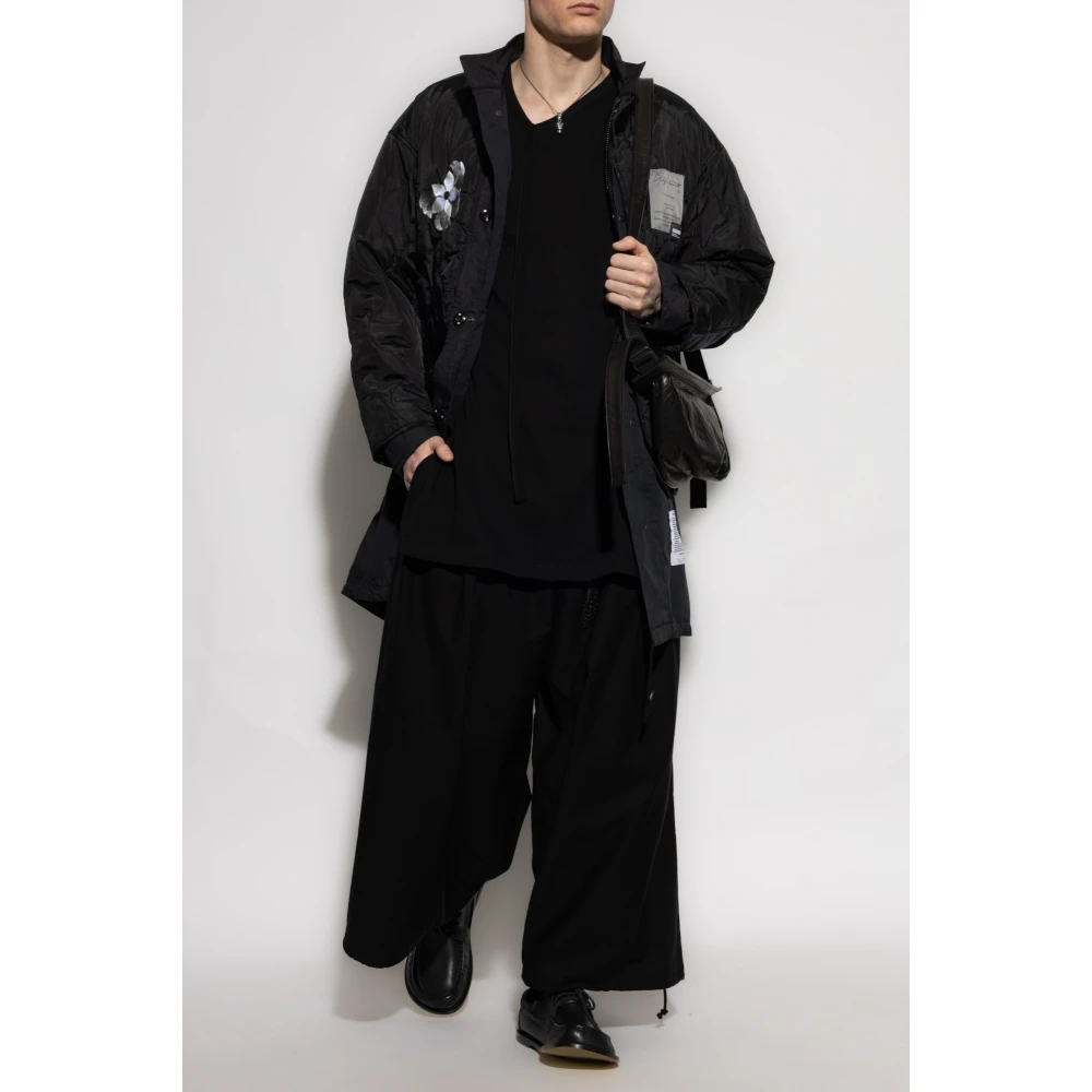 Y-3 Asymmetrisch langemouwenshirt Black Heren
