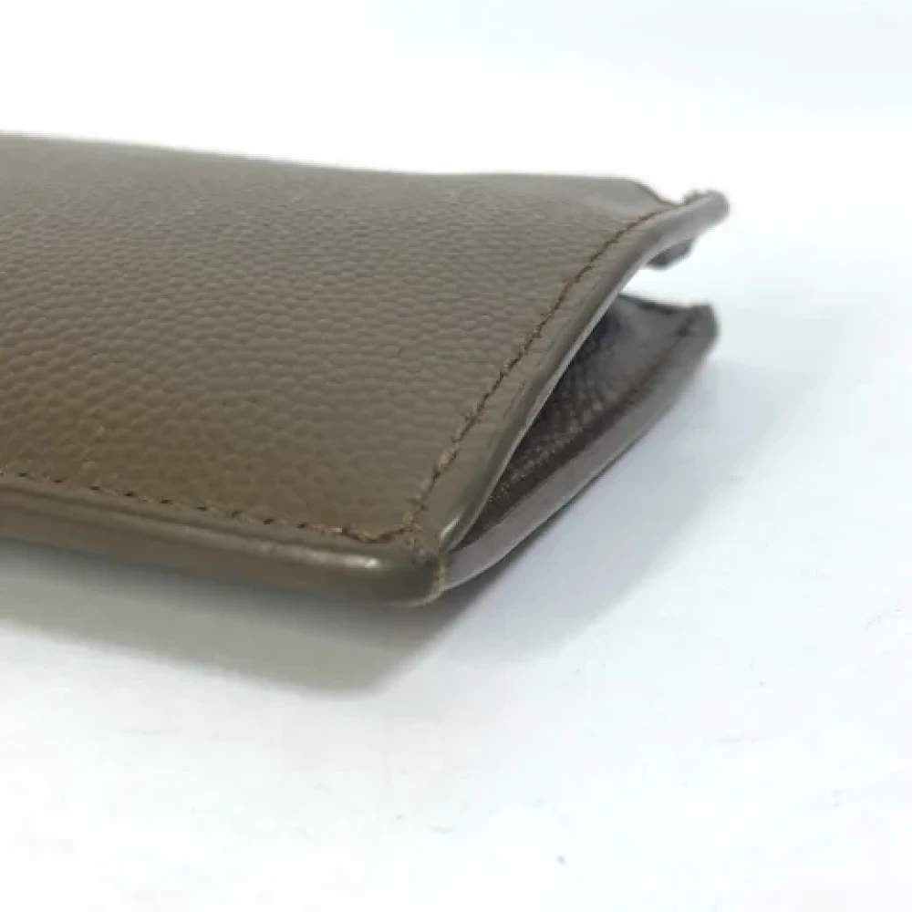 Yves Saint Laurent Vintage Pre-owned Leather wallets Brown Heren