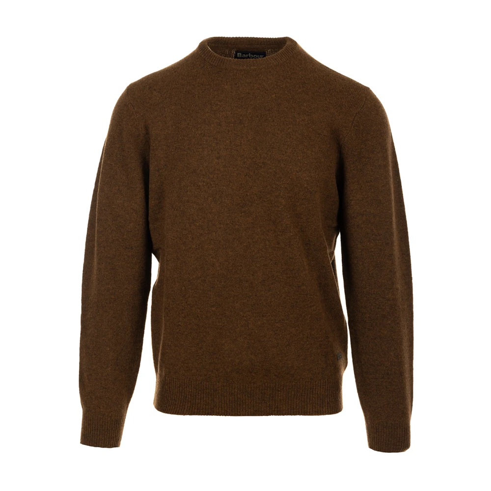 Barbour Bruine Sweater Essential Patch Crew Brown Heren
