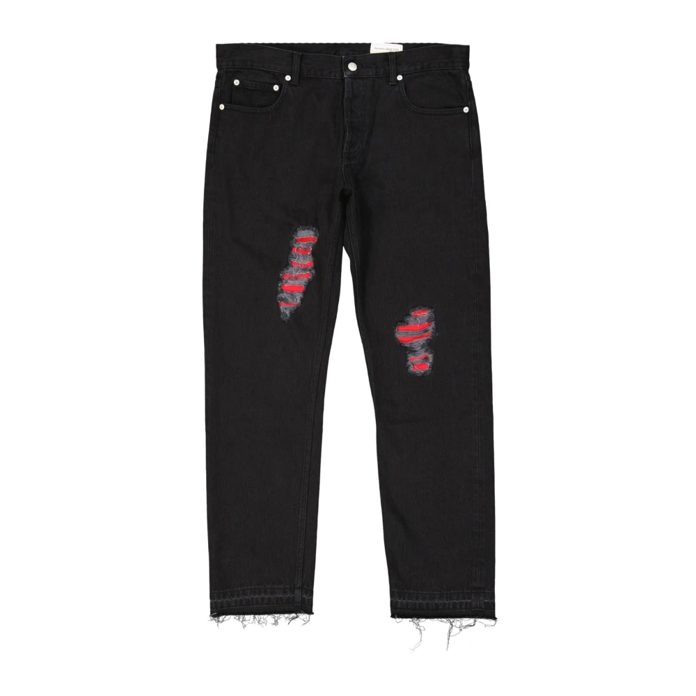 Alexander mcqueen Zwarte Denim Jeans Ss22 Black Heren