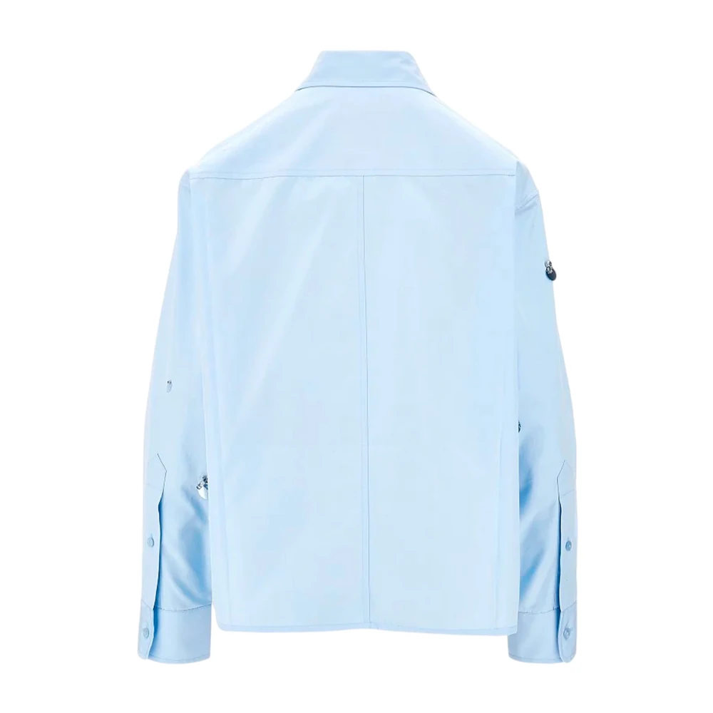 DES Phemmes Kristal versierde katoenen popeline overhemd Blue Dames
