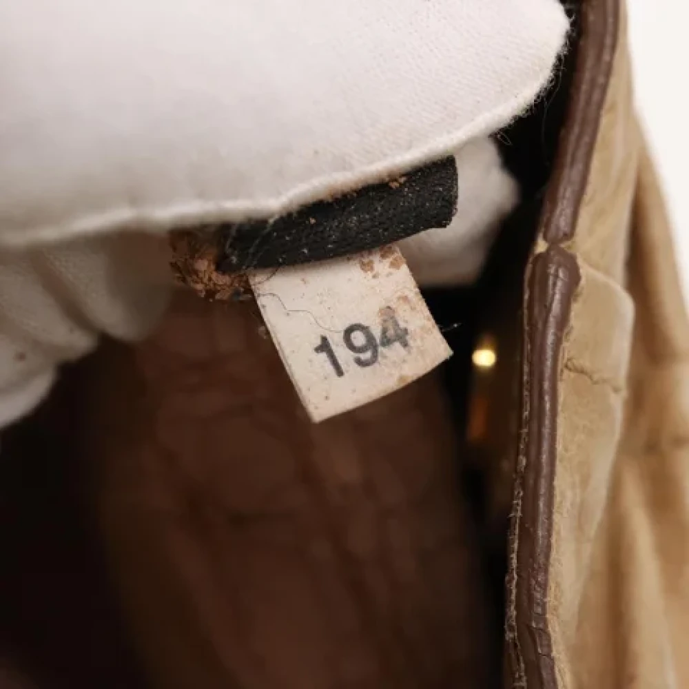 Prada Vintage Pre-owned Leather prada-bags Beige Dames