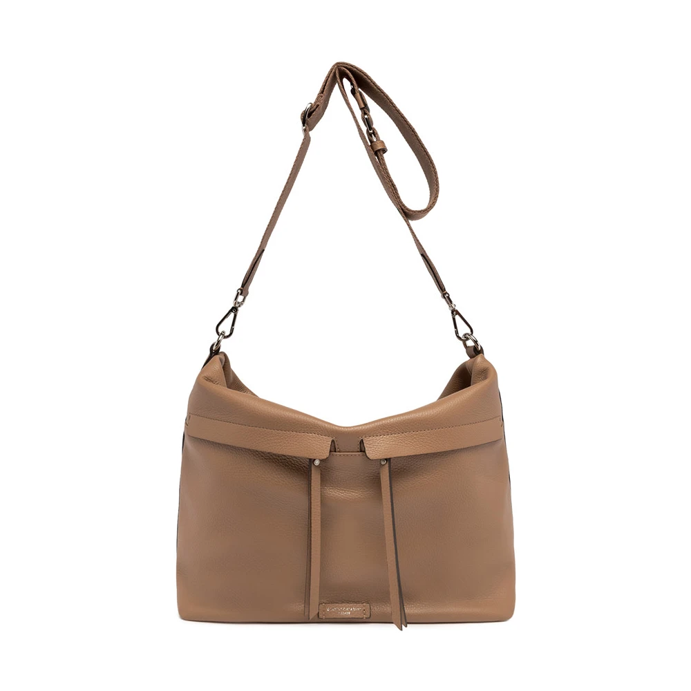 Gianni Chiarini Bruin leren schoudertas Andrea Brown Dames