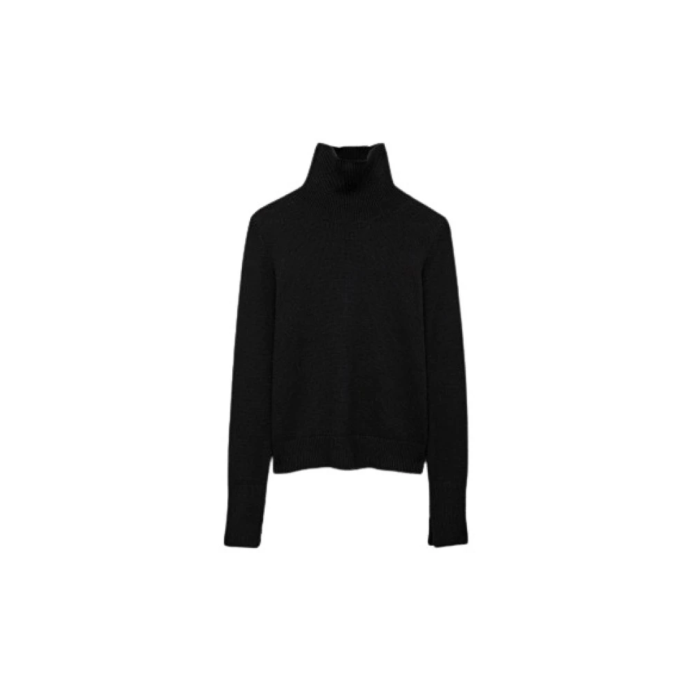 Joseph Luxe Cashmere Hoge Hals Trui Black Dames