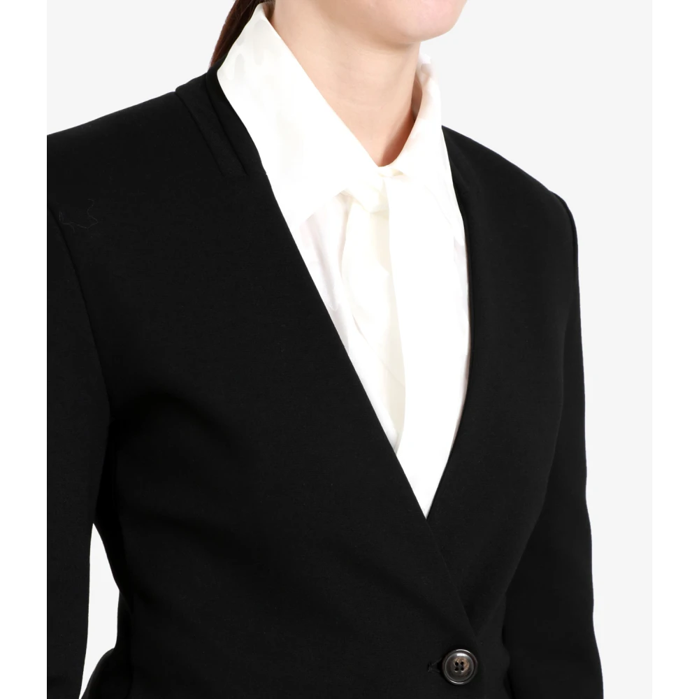 Erika Cavallini Zwarte Milano Stitch Jas Diepe V Black Dames