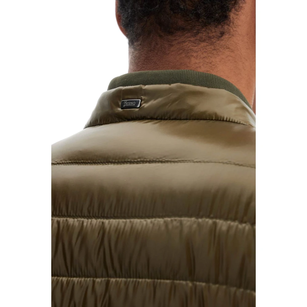 Herno Militaire Donsjas met Hoge Kraag Green Heren