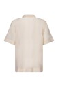 chemise-beige-col-classique-manches-courtes