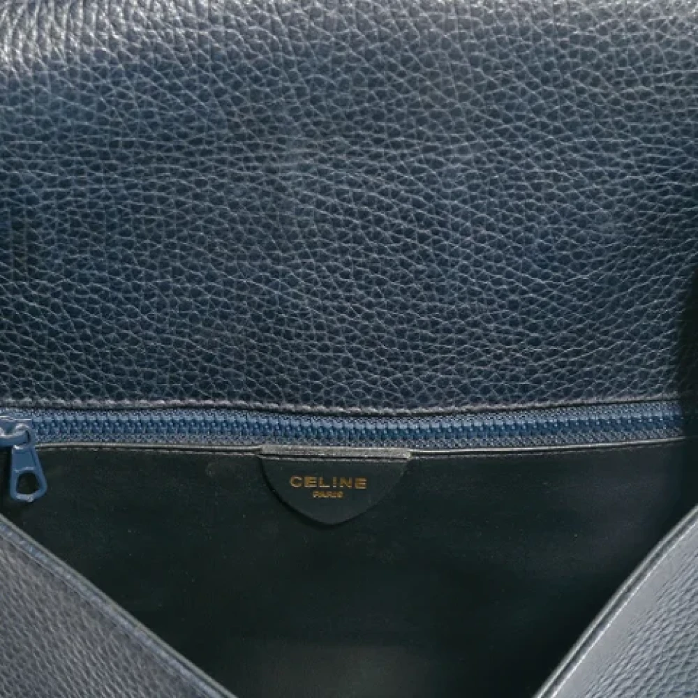 Celine Vintage Pre-owned Leather celine-bags Blue Dames