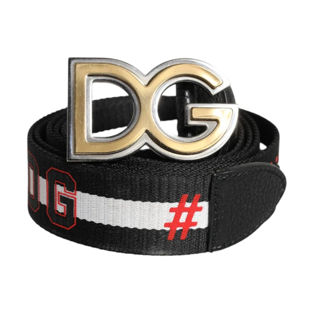 Dolce & Gabbana Hombre Cinturón Con Hebilla De Logotipo Metálico