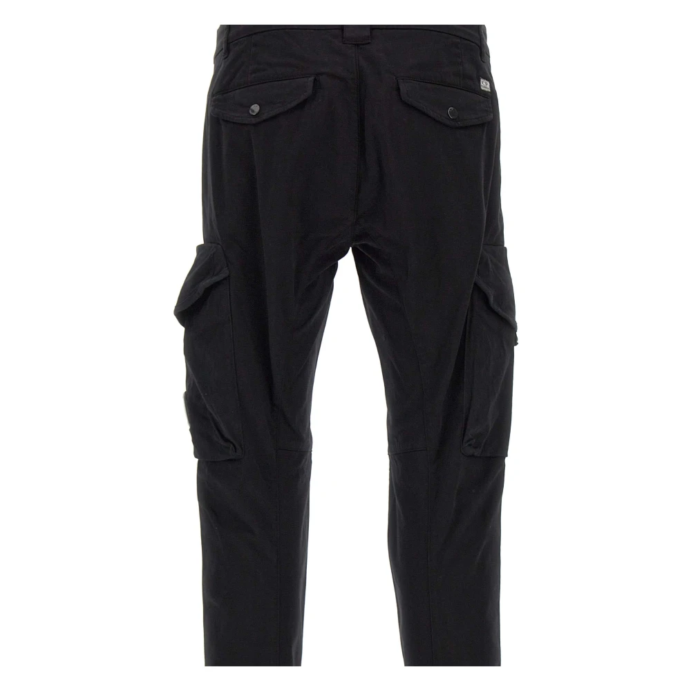 C.P. Company Zwarte Cargo Broek met Multipockets Black Heren