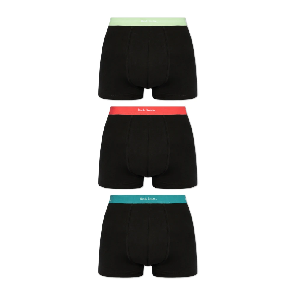 Paul Smith Driepak katoenen boxershorts Black Heren