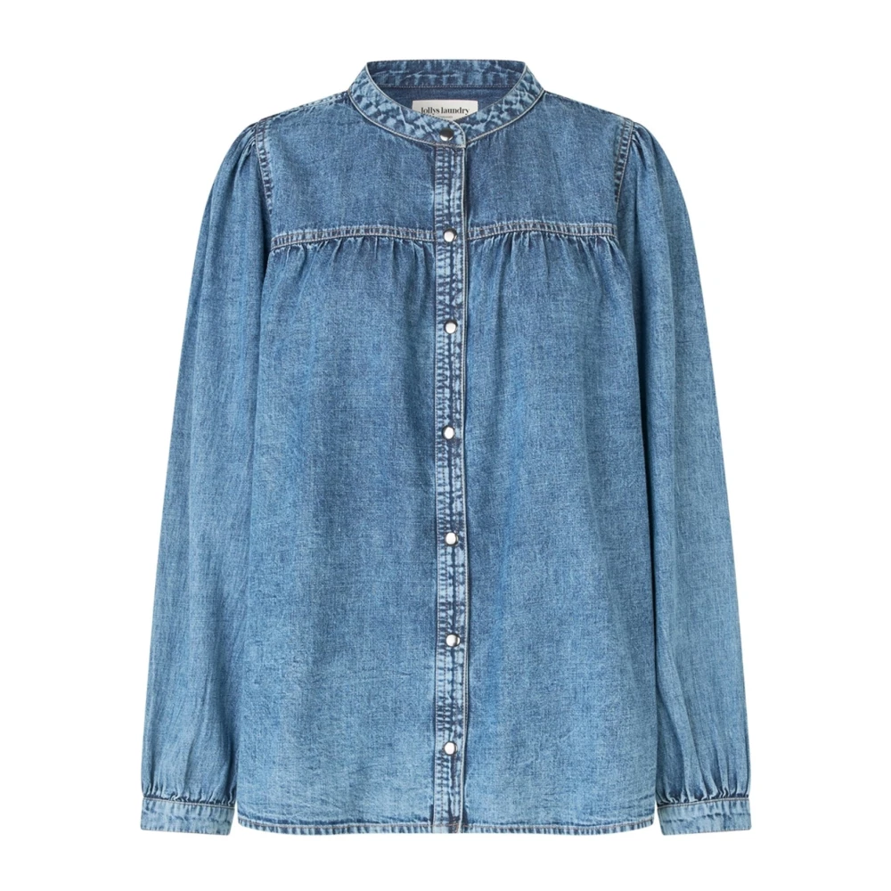 Lollys Laundry Women's Blue Denim Shirt With Long Sleeves - Shirts - Xl - Blouses & Shirts