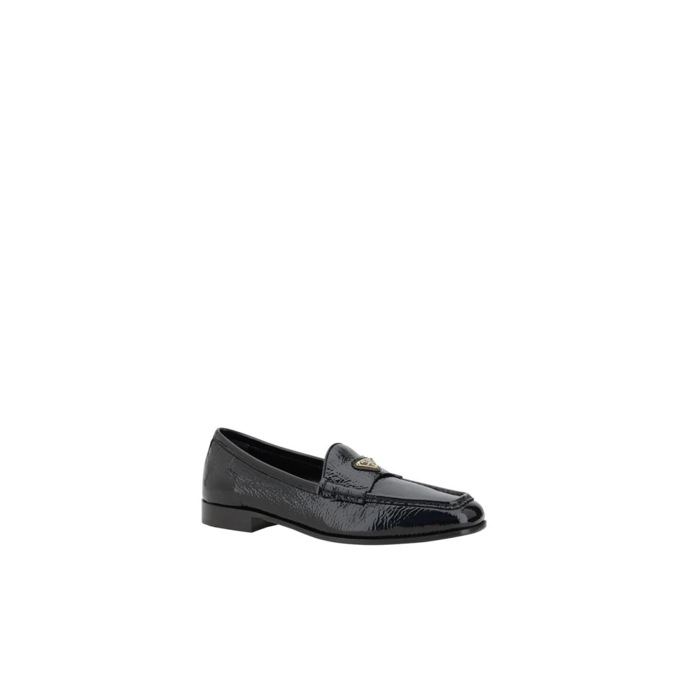 Prada Elegante Leren Loafers Black Dames