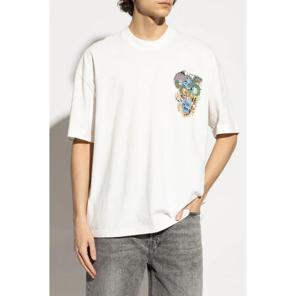 AllSaints T-shirt Writher White Heren