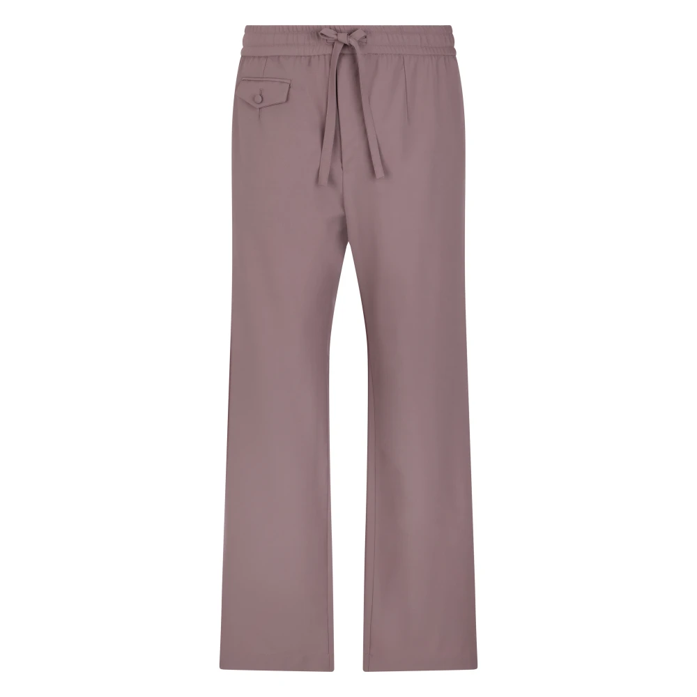 Dolce & Gabbana Men's Beige Wide Trousers, L, Jogging Trousers In Wool Poplin