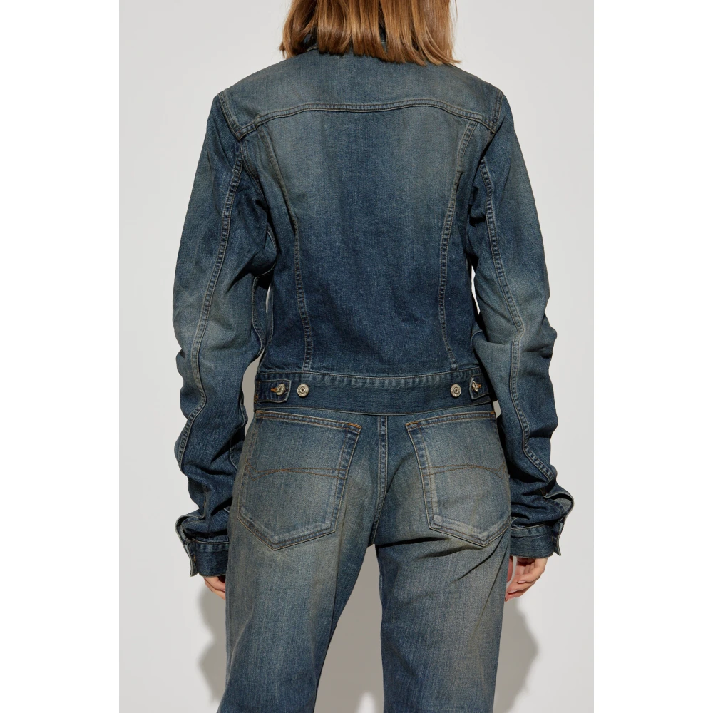 Balenciaga Spijkerjack met vintage-effect Blue Dames