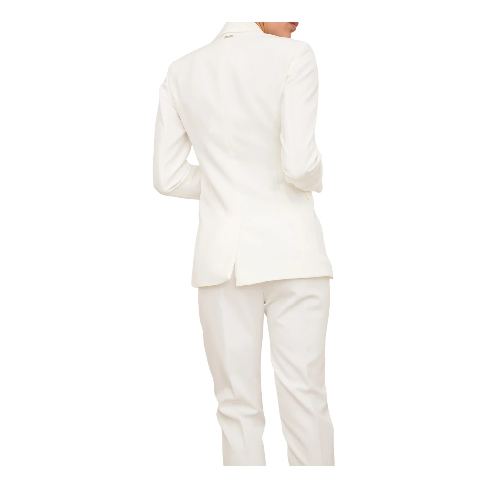 Liu Jo Luxe Wit Lang Jas White Dames