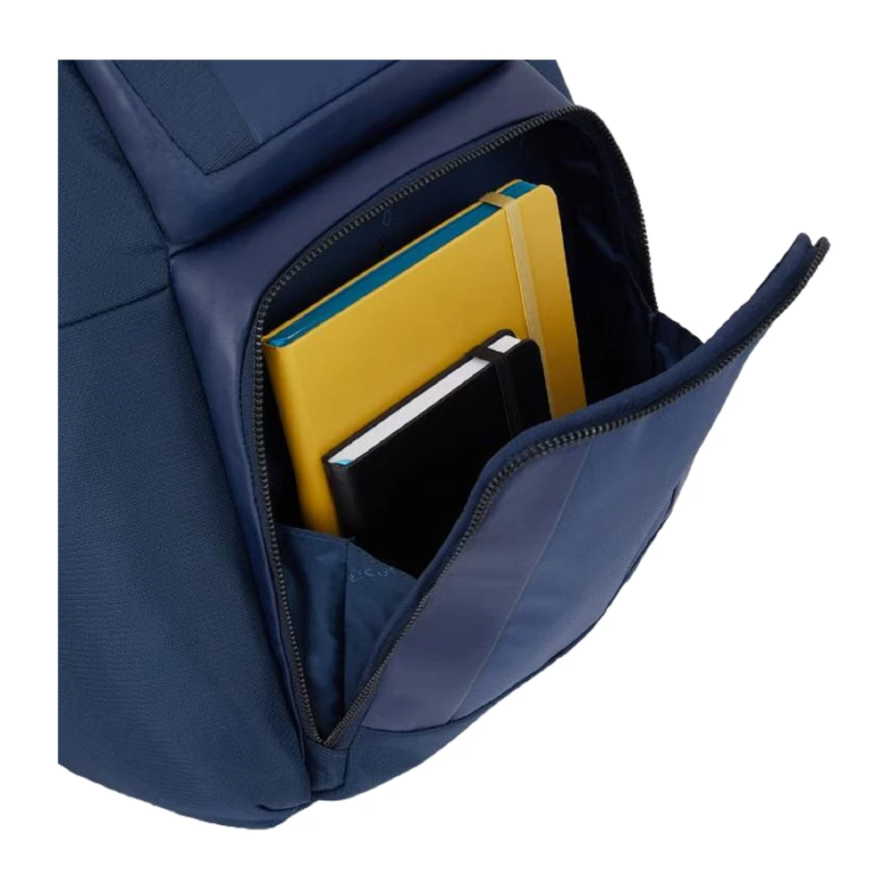 Piquadro Blauwe Bucket Rugzak met iPad Compartiment Blue Heren