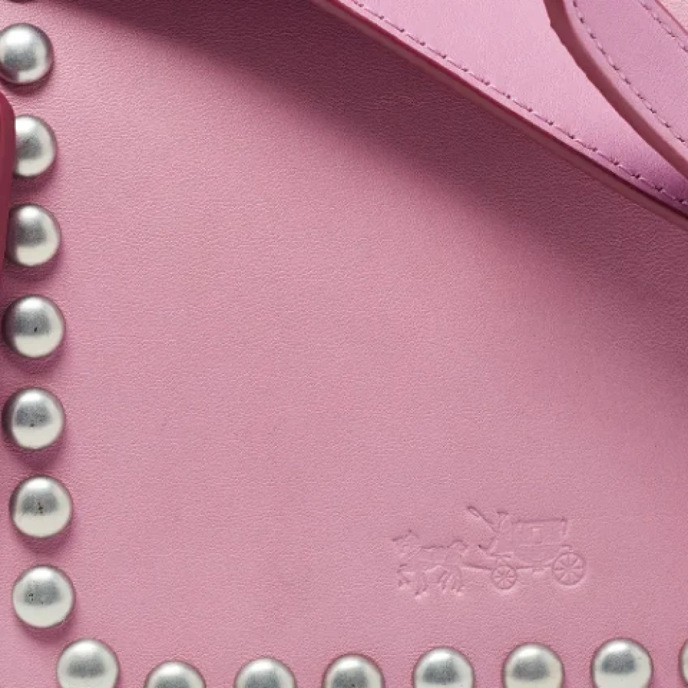 Coach Pre-owned Leather crossbody-bags Pink Dames