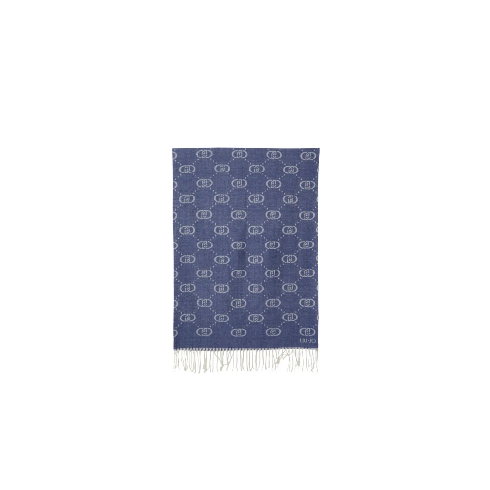 Liu Jo Monogram Jacquard Sjaal Blue Dames