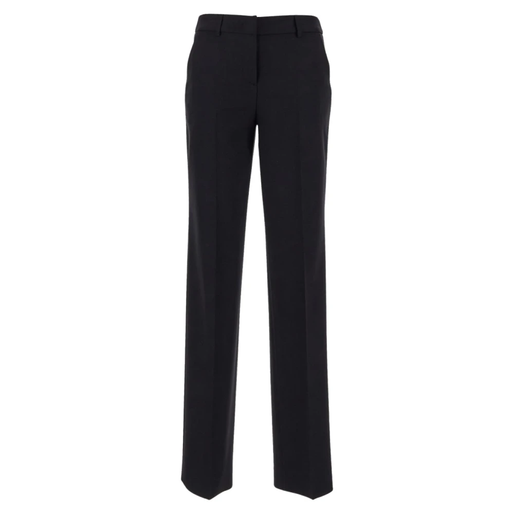 Lardini Wollen Klassieke Broek Black Dames