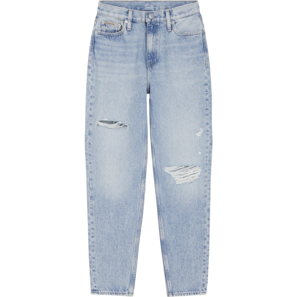 Calvin Klein Vintage High Waist Tapered Leg Jeans Blue Dames