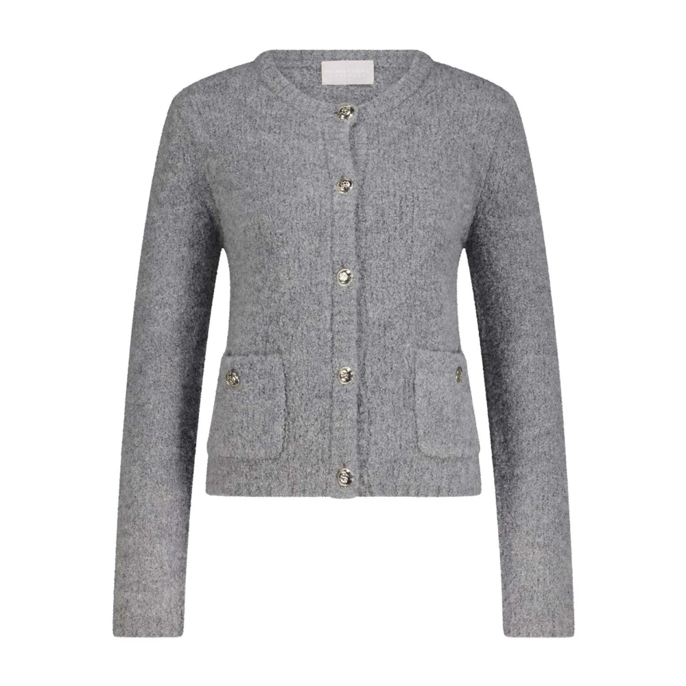 Hemisphere Tweed Cardigan med Alpacka Gray, Dam