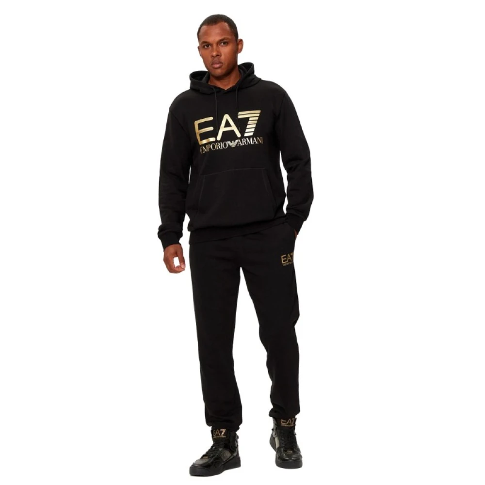 Armani Logo Sweater Black Heren