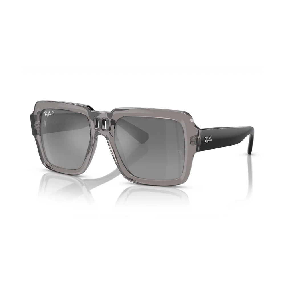 Ray-Ban Unisex Gray Polarized Magellan Sunglasses Trendy Oversize